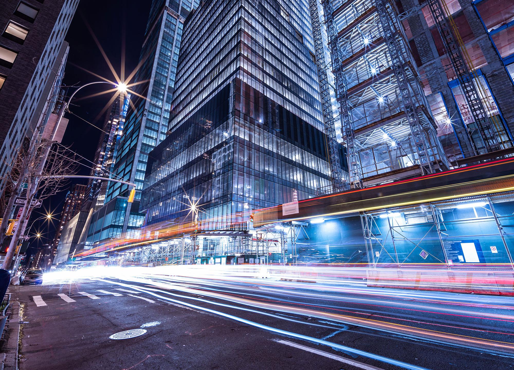 Street in a smart city