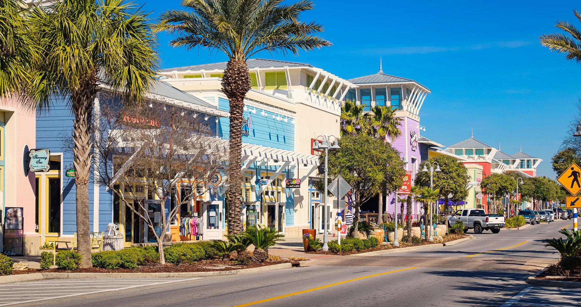 Mixed-use development on town street